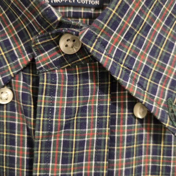 Polo Ralph Lauren Blake Blue Plaid Men’s Button Down Shirt XL Cotton - Picture 4 of 7